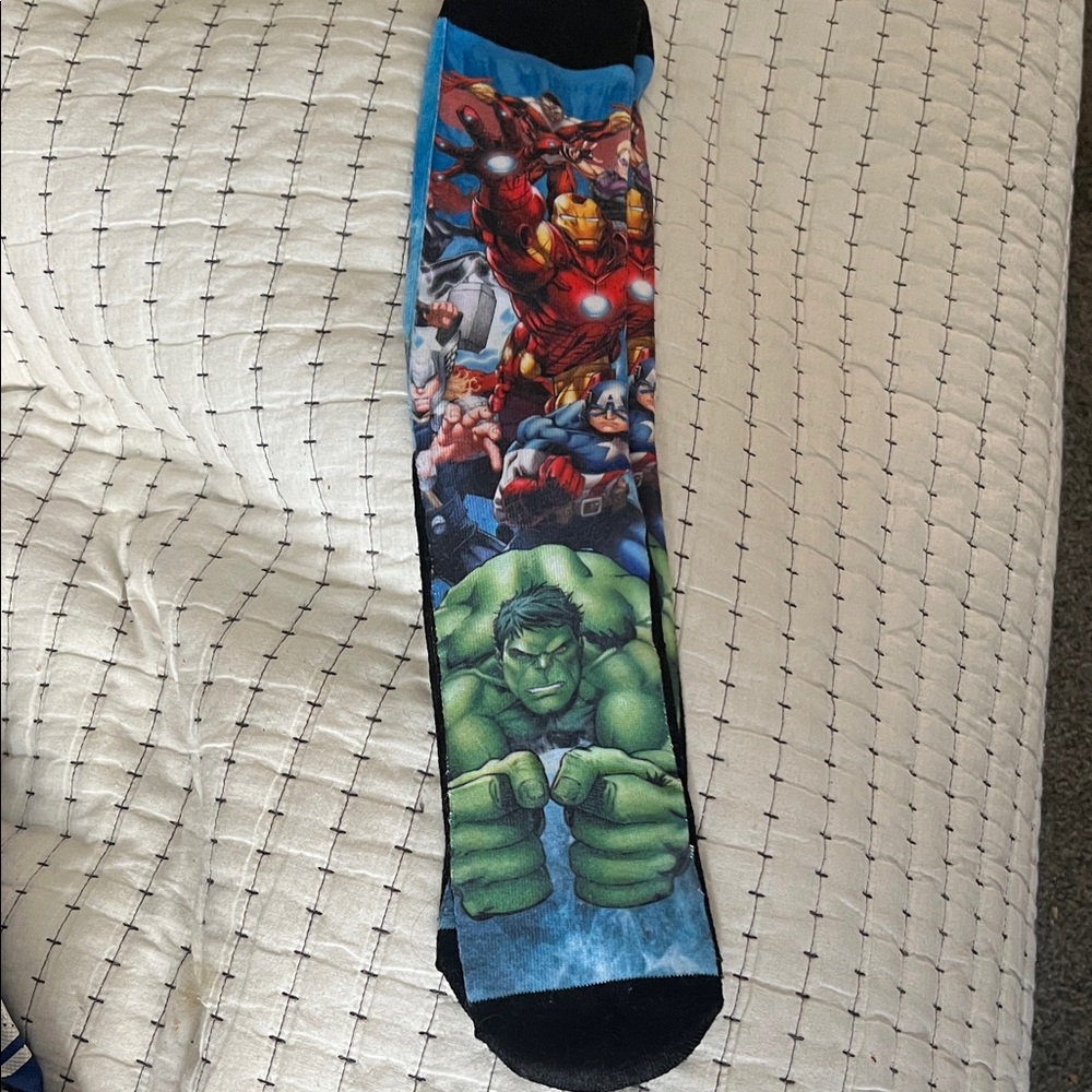 Marvel Avengers Men's Socks - Blue, Black, and Green